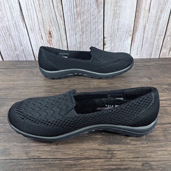 Skechers Reggae Fest 2.0 Willow Slip On Sneaker Women's Sz 6.5 Black Mesh (NWOB) - Picture 5 of 9